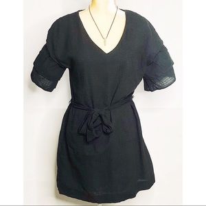 Universal Thread Gray Puff Sleeve Midi Dress S